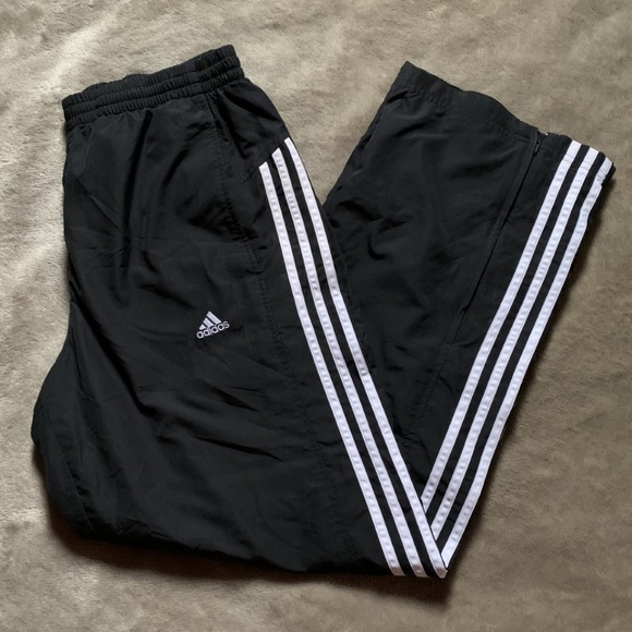 adidas Other - Black Adidas Windbreaker Athletic Pants Size M
